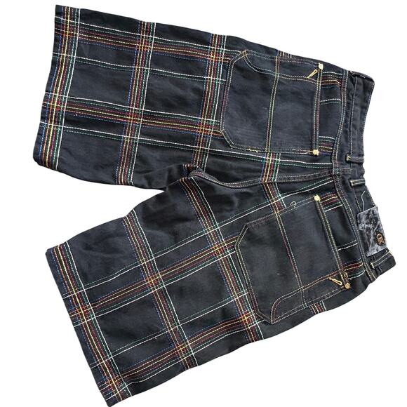 Vintage Jackpot Rainbow Stitch JNCO style Denim 36 Y2K Skater OX Jorts RARE - Picture 8 of 9